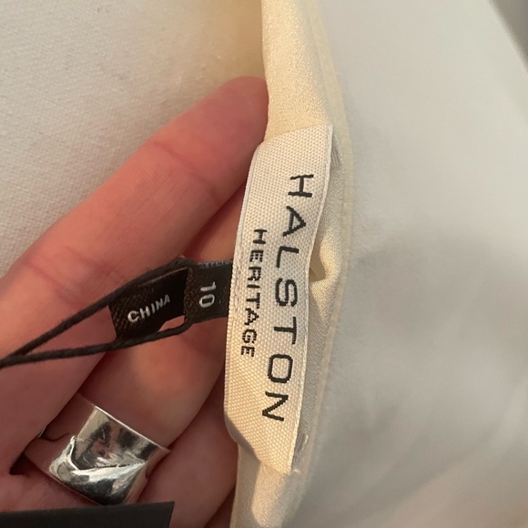 Halston Heritage Cut Out Cocktail Dress, White, 10, NWT - Picture 4 of 5